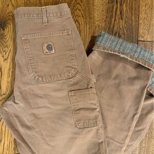 Vintage made in USA fully flannel lined Carhartt  Cargo Pants